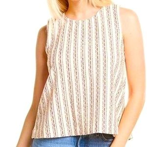 Madewell bouclé stripe cross-back tank top